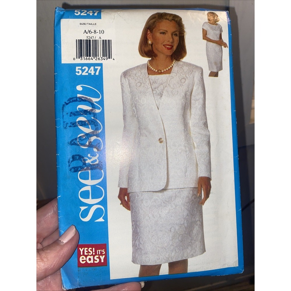 Vintage See & Sew Butterick Ladies Suit Pattern 5247 Size 6-10 Uncut 1997